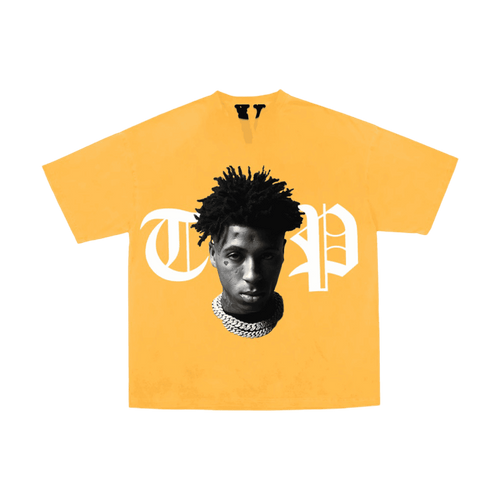 Vlone x Youngboy Peace Hardly Tee Yellow | Vintage Clothing Store Canada