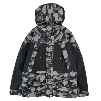BAPE Reflector Camo Snowboard Jacket Black/Grey (USED)
