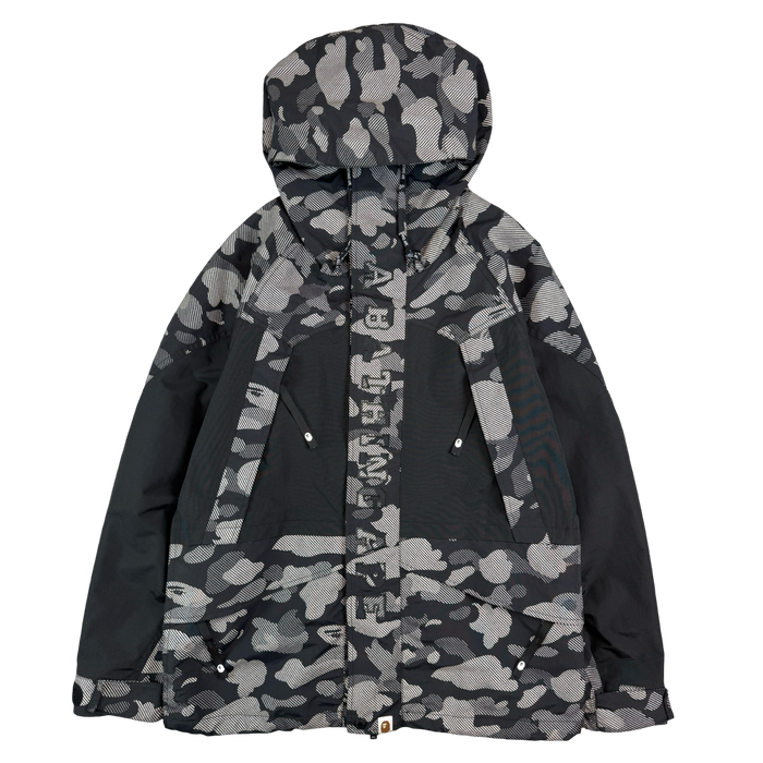 BAPE Reflector Camo Snowboard Jacket Black/Grey (USED) | Vitnage Clothing Store Canada