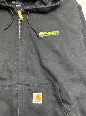 (XXL) Carhartt Zip-Up Hooded Jacket Black