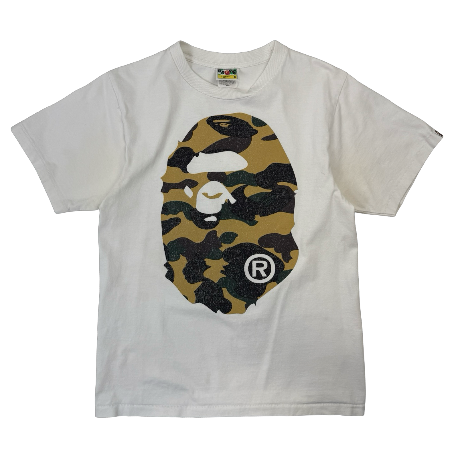BAPE Camo Big Ape Head Tee White (USED)