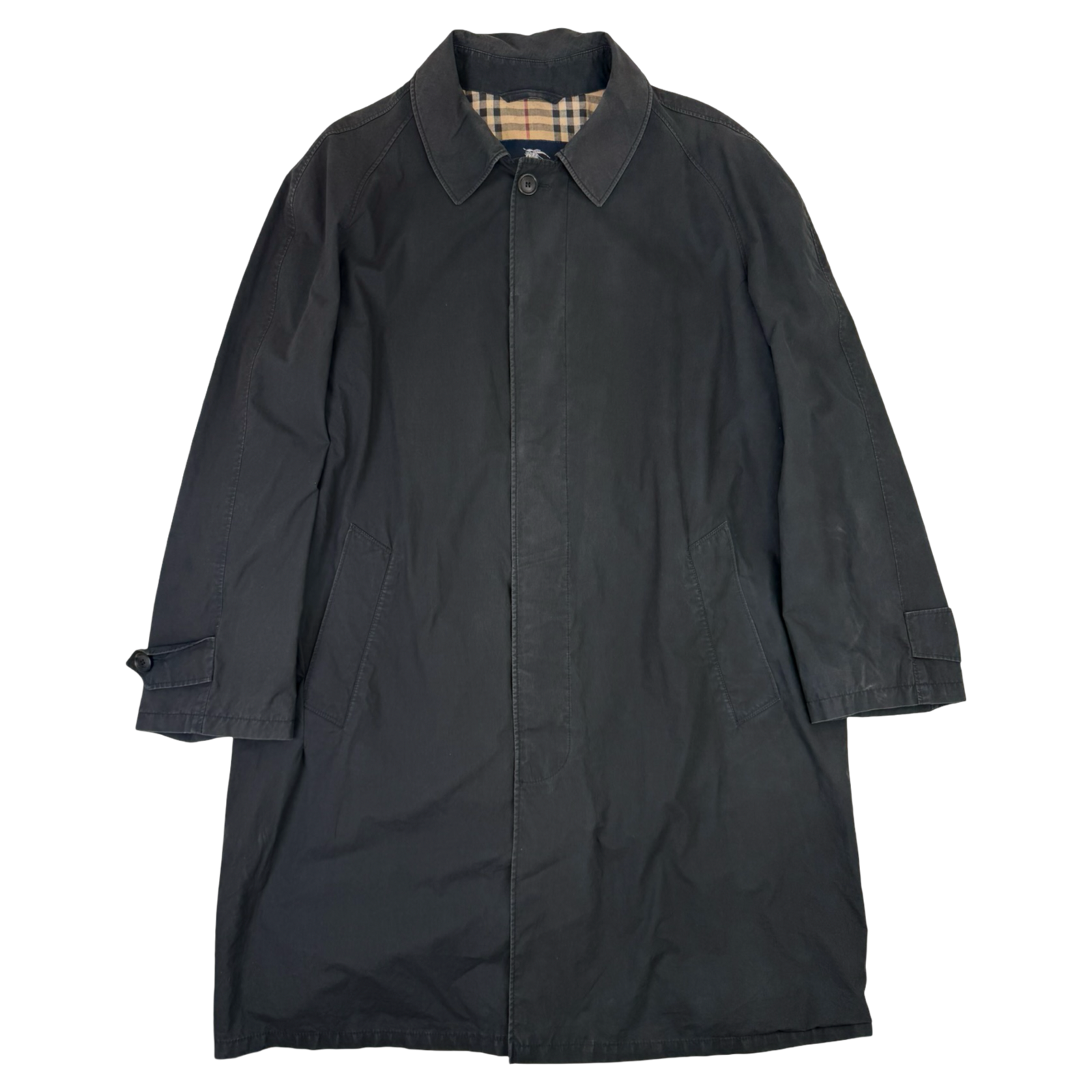 Vintage Men's Burberry Trench Coat Black