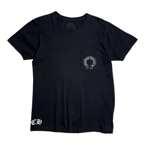 Chrome Hearts Tonal Malibu Floral Cross Pocket Tee Black | Vintage Clothing Store Canada