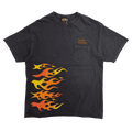 Vintage 2001 Harley Davidson Flame Pocket Tee Black