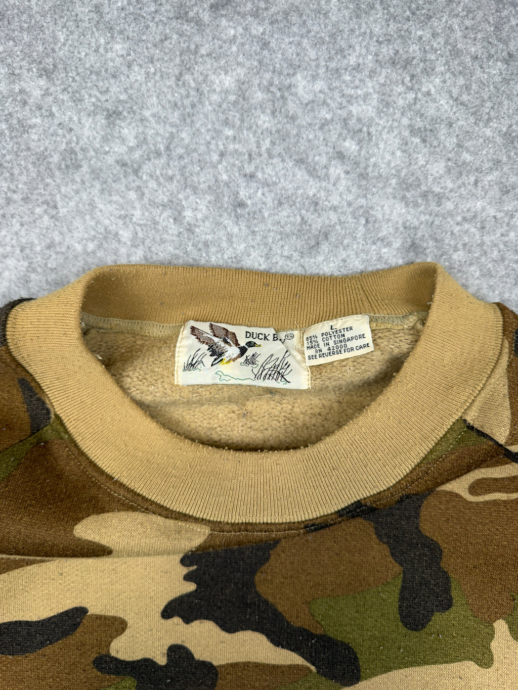 Vintage Blank Duck Camo Crewneck