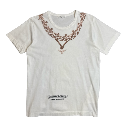 Chrome Hearts x Comme Des Garcons Necklace Tee White | Vintage Clothing Store Canada