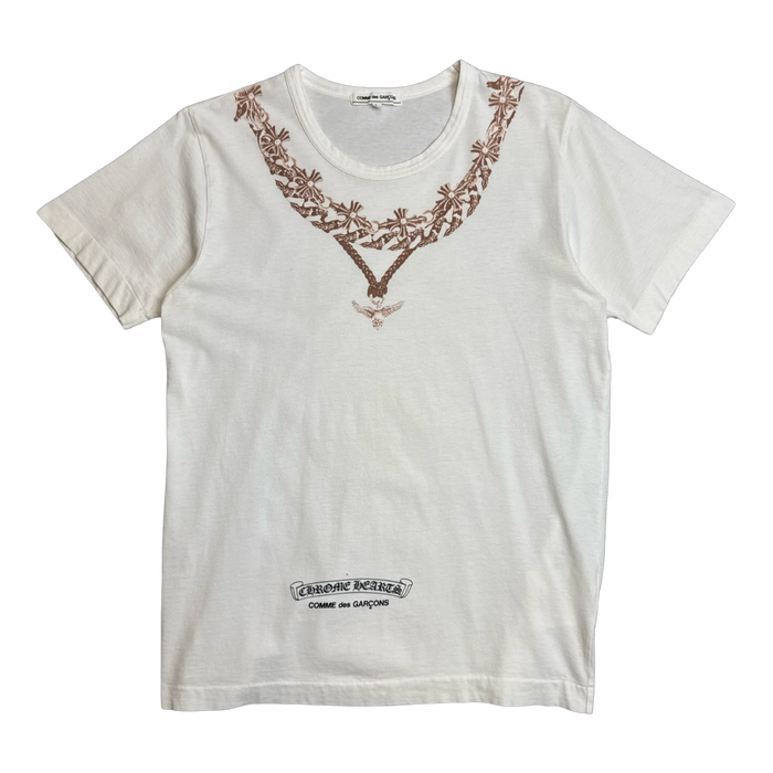 Chrome Hearts x Comme Des Garcons Necklace Tee White | Vitnage Clothing Store Canada