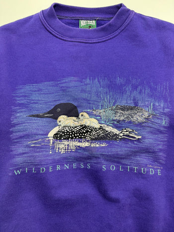 (M) Vintage Northern Reflection Goose Nature Sweatshirt Purple