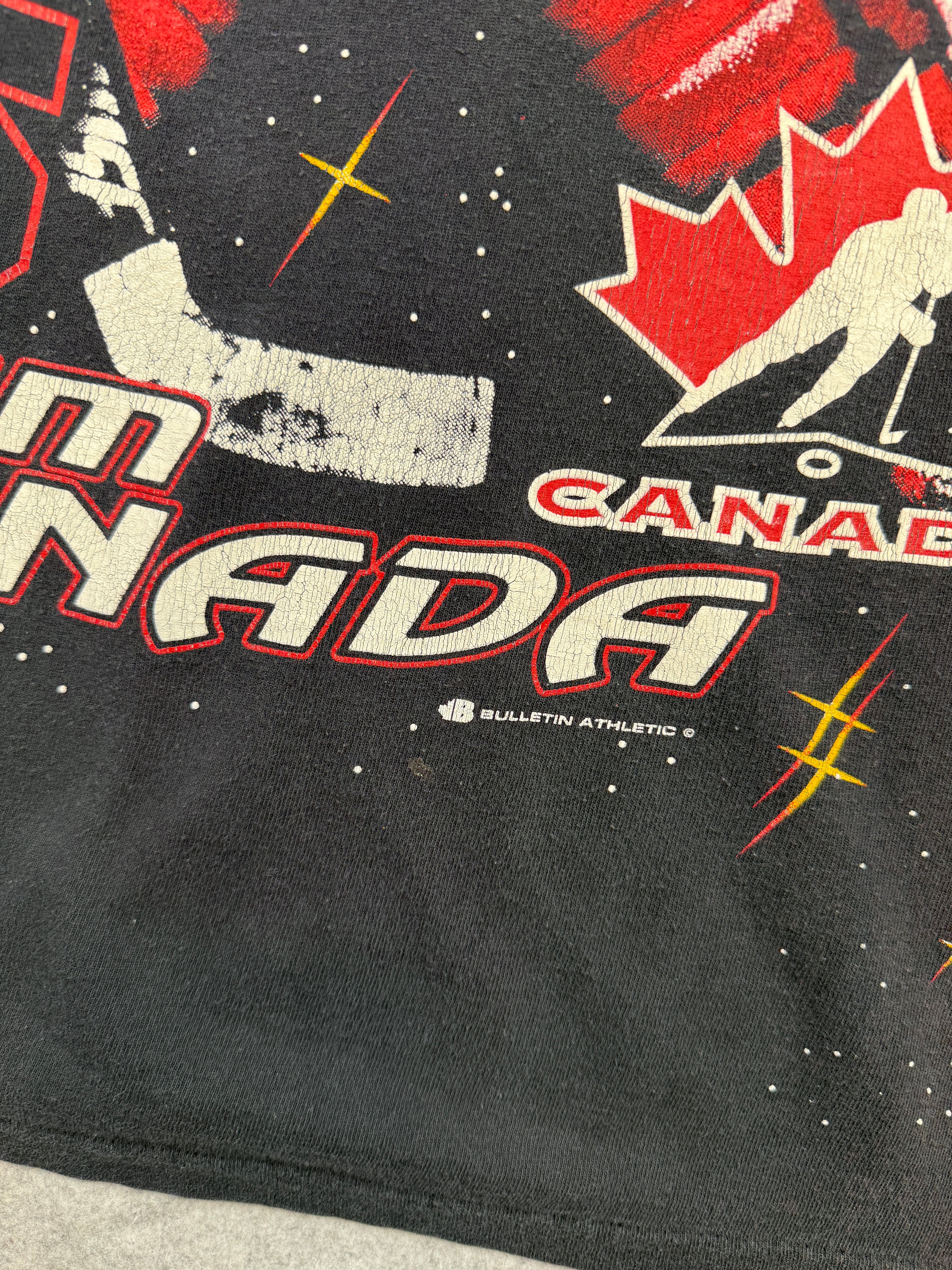 Vintage Team Canada Hockey AOP Tee Black