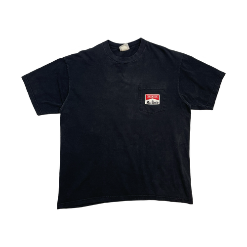 Vintage 90s Marlboro Unlimited Pocket Tee Black | Vintage Clothing Store Canada