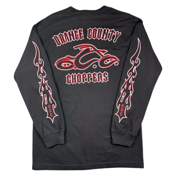 Vintage Orange County Choppers Flame Sleeve L/S Tee Black/Red