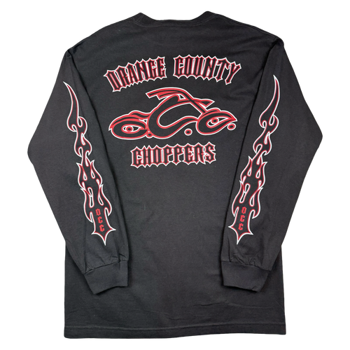 Vintage Orange County Choppers Flame Sleeve L/S Tee Black/Red | Vintage Clothing Store Canada