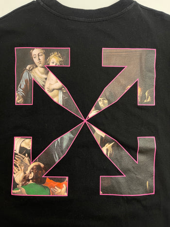 Off-White Spray Caravaggio Tee Black/Pink (USED)