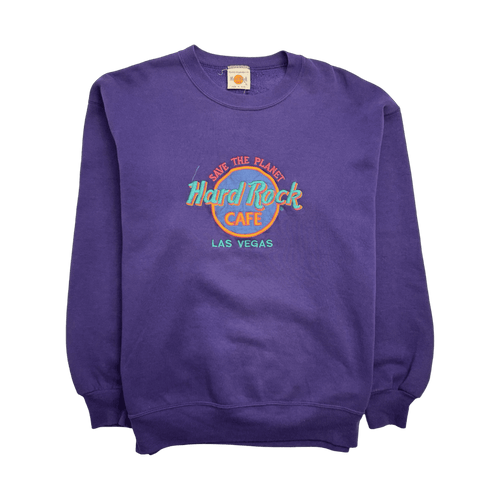 (L) Vintage Hard Rock Cafe Sweatshirt Purple | Vintage Clothing Store Canada