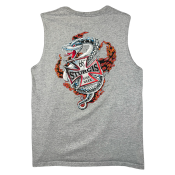 Vintage Sturgis 66th Bike Week Tank Top Tee Grey