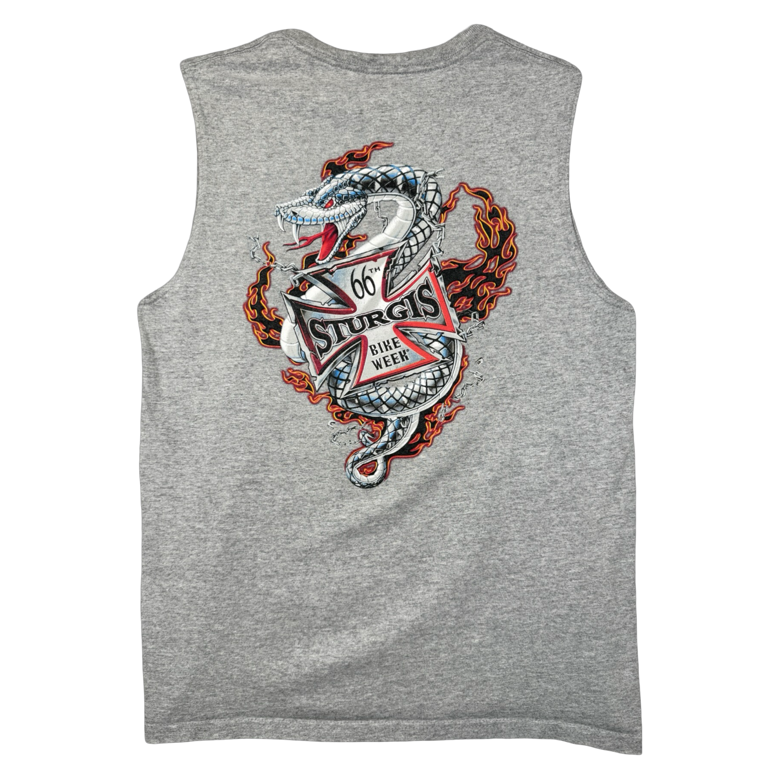 Vintage Sturgis 66th Bike Week Tank Top Tee Grey
