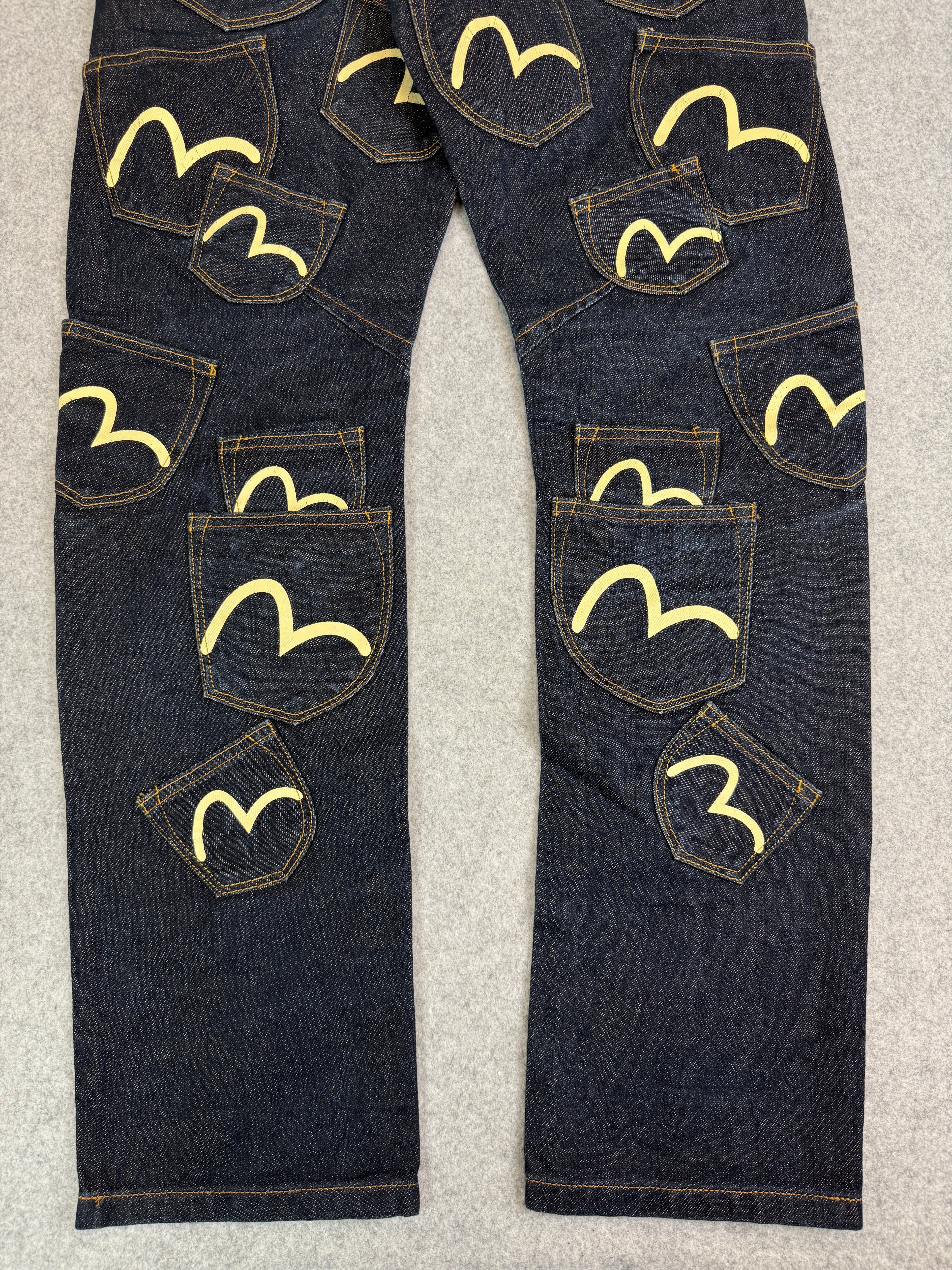 Evisu No. 3 Seagull Multi Pocket Denim Pants