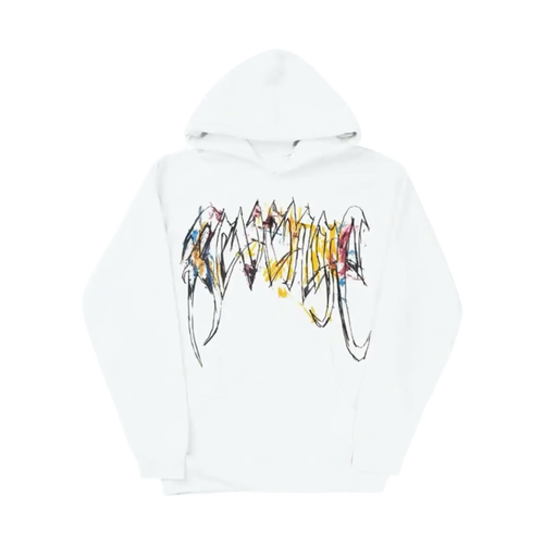 Revenge Lil Durk Painting Hoodie White | Vintage Clothing Store Canada