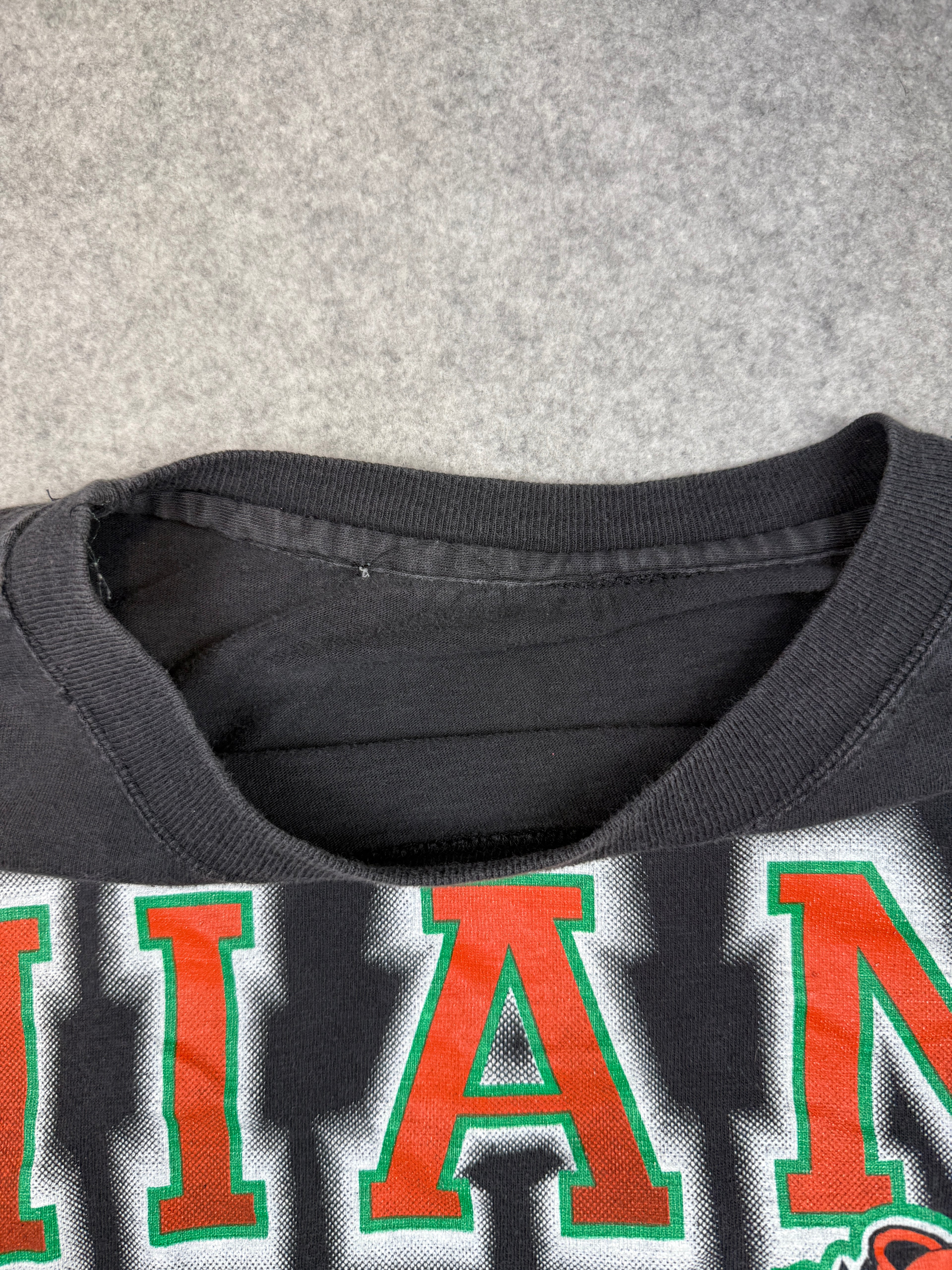 Vintage Miami Hurricanes Mascot Tee Black