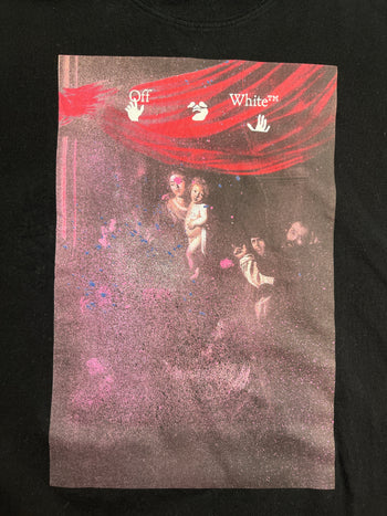 Off-White Spray Caravaggio Tee Black/Pink (USED)