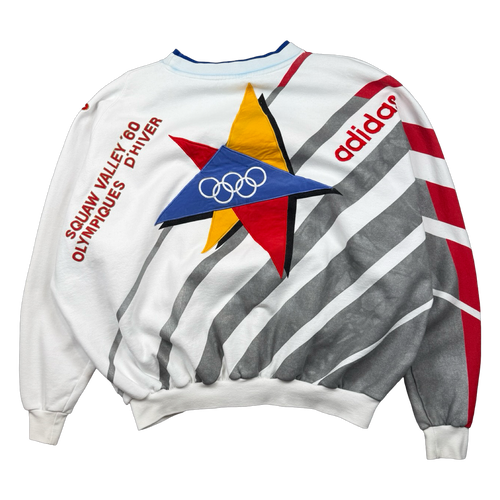 Vintage Adidas 2nd Olympic Winter Games St Moritz Sweatshirt White | Vintage Clothing Store Canada