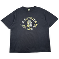 BAPE 1st Camo Crazy Sta College Tee Black