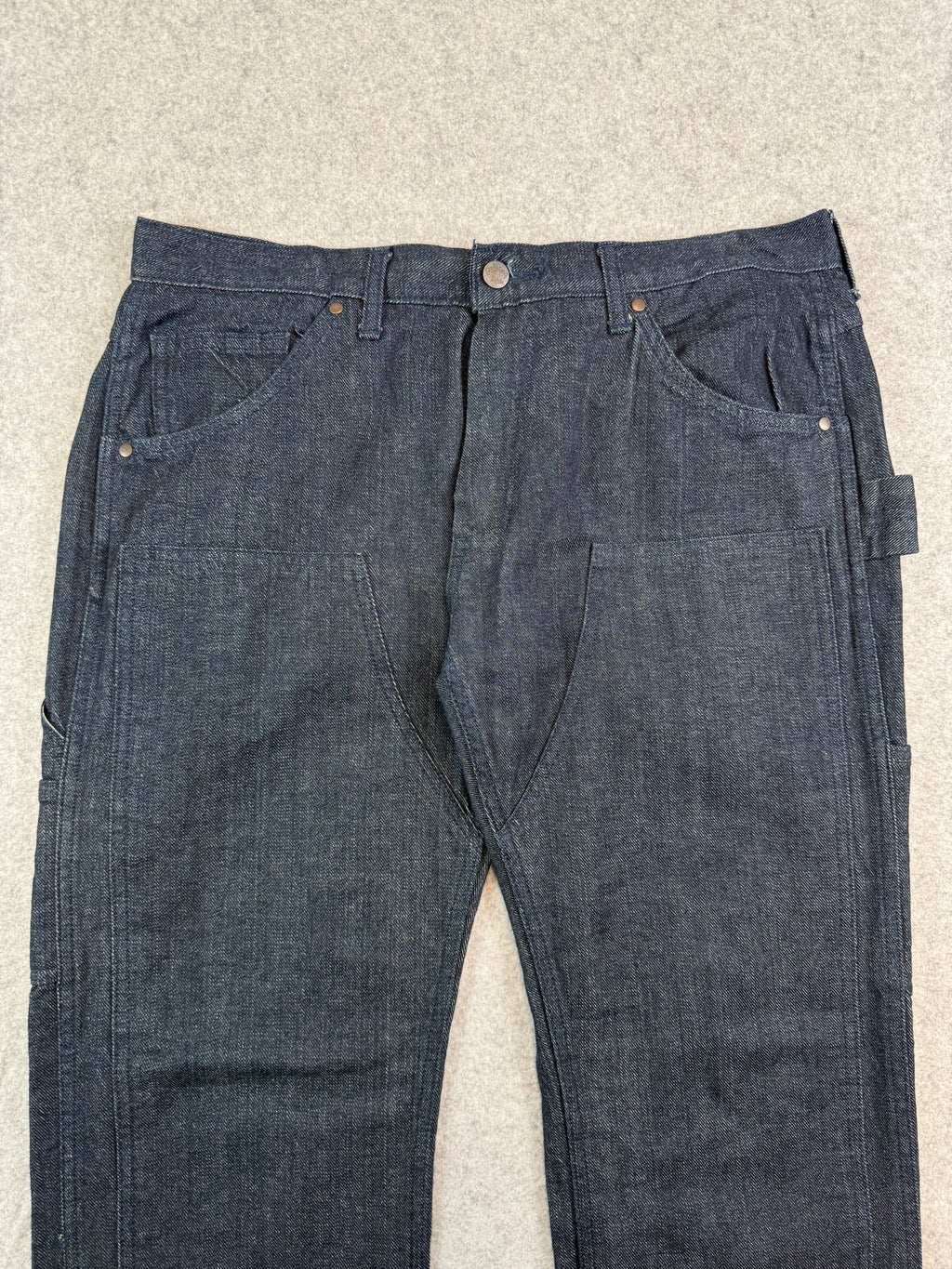 BAPE Embroidered Spell Out Double Knee Denim Jeans (USED)