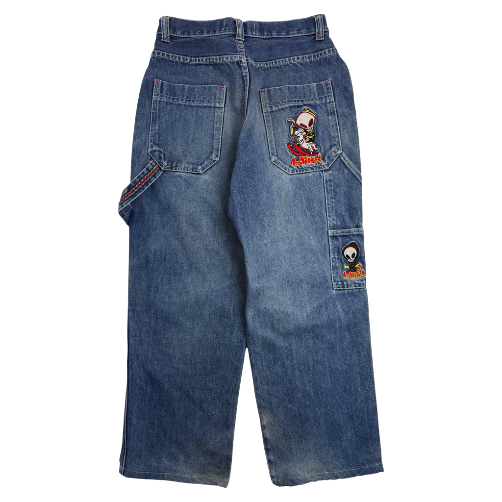 Blind Embroidered Carpenter Denim Pants