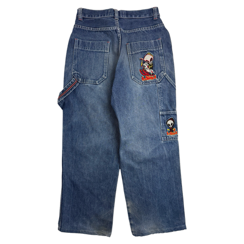 Blind Embroidered Carpenter Denim Pants | Vintage Clothing Store Canada