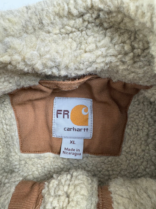 Vintage Carhartt Sherpa lined FR Vest Beige | Vitnage Clothing Store Canada