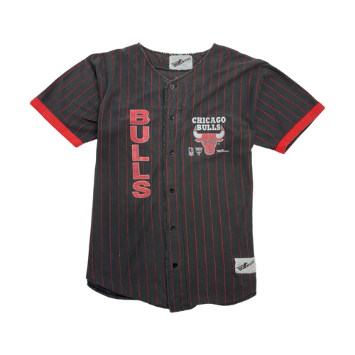 Vintage 90s Ravens Chicago Bulls Baseball Jersey Black | Vintage Clothing Store Canada