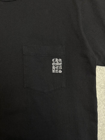 Chrome Hearts Embroidered Vertical Logo Pocket Tee Black