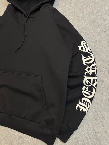 Vintage Chrome Hearts Horseshoe Thermal Hoodie Black