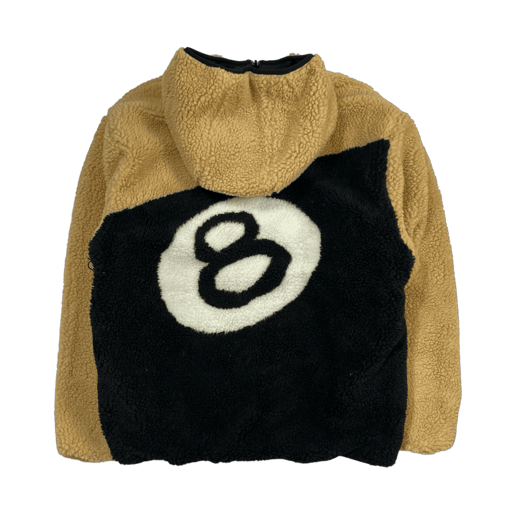 Stussy 8 Ball Sherpa Reversible Jacket Tan