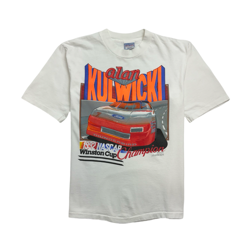 Vintage '93 Alan Kulwicki Winston Cup Nascar Tee White | Vintage Clothing Store Canada