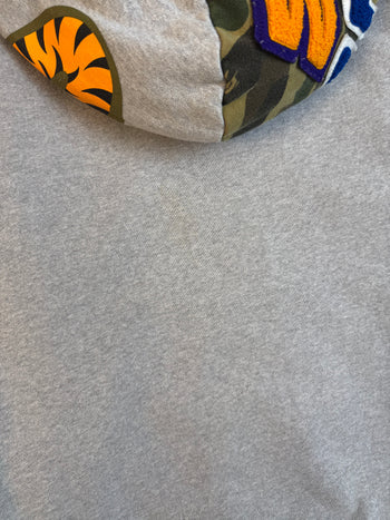 BAPE Camo Shark Hood Full Zip Hoodie Grey (USED)