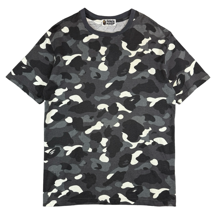 BAPE City Camo Ape Head Tee Black/Grey (USED) | Vitnage Clothing Store Canada