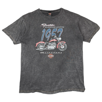Vintage Harley Davidson 1957 Sportster Tee Black