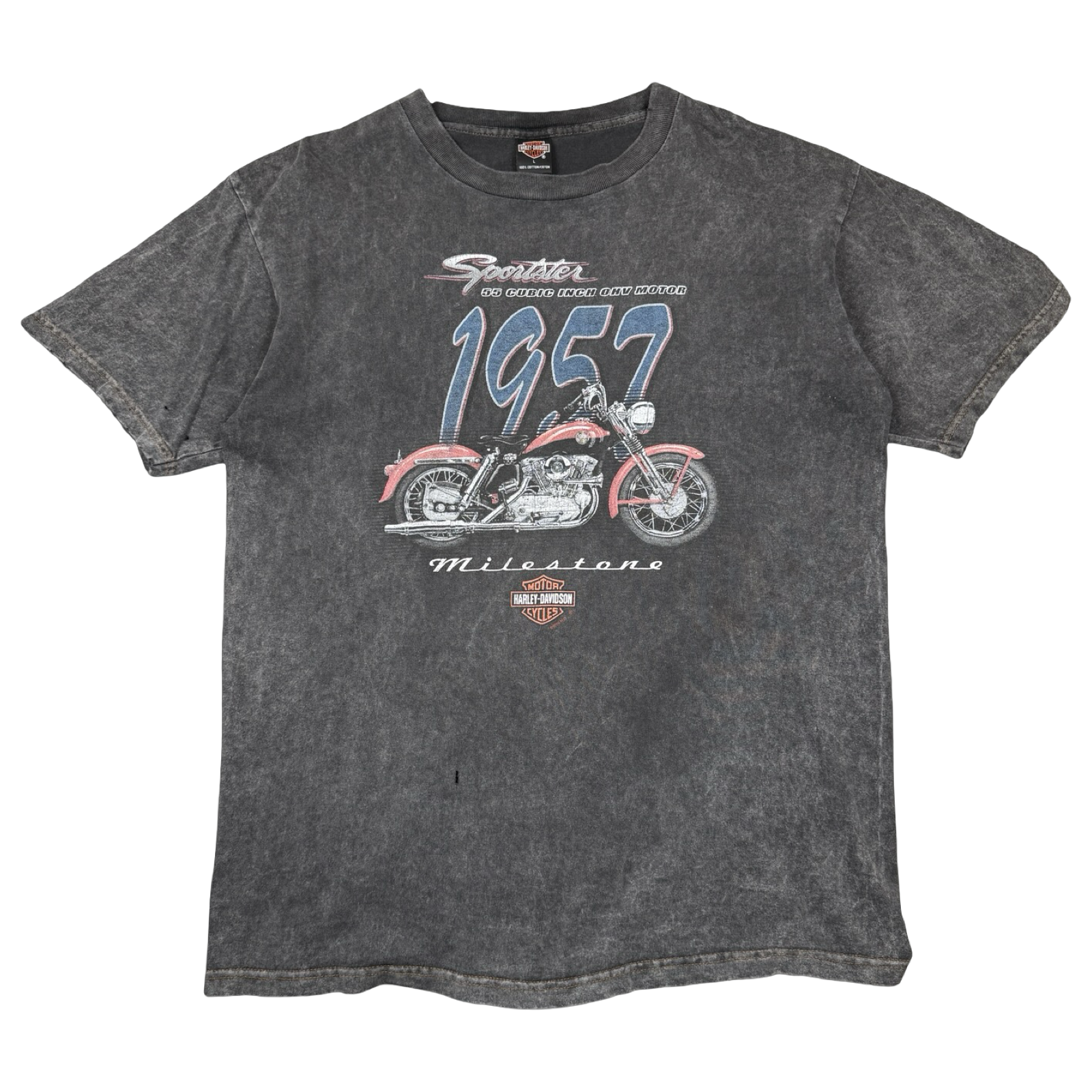 Vintage Harley Davidson 1957 Sportster Tee Black
