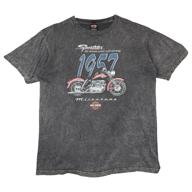 Vintage Harley Davidson 1957 Sportster Tee Black