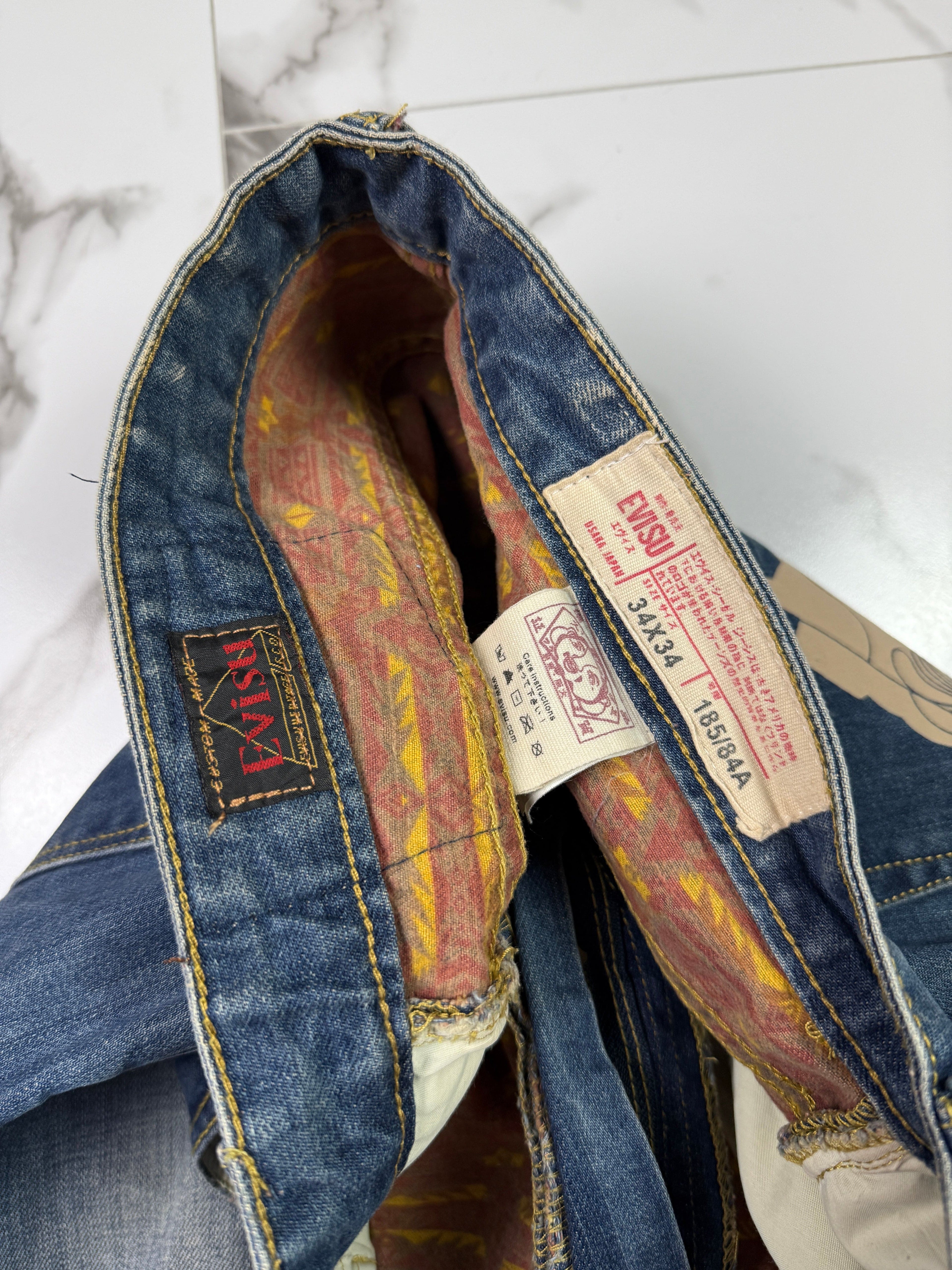 Vintage Evisu Lot 2010 No. 3 Single Seagull Denim Pants