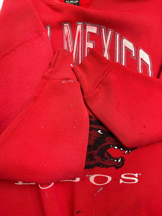 (M) Vintage New Mexico Lobos Sweatshirt Red | Vitnage Clothing Store Canada