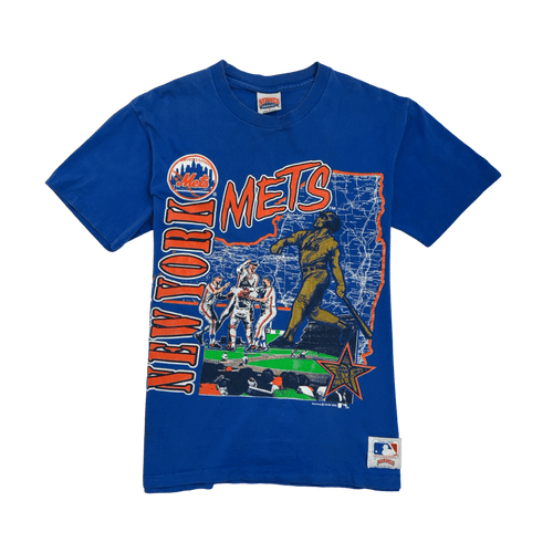 (M) Vintage '91 New York Mets Tee Blue | Vintage Clothing Store Canada