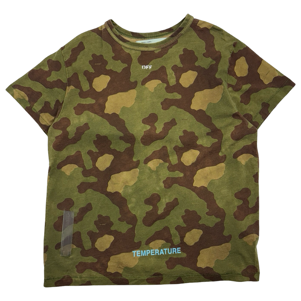 OFF-WHITE Arrow Temperature Tee Green Camo (USED)