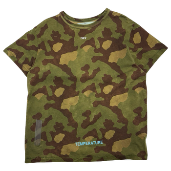 OFF-WHITE Arrow Temperature Tee Green Camo (USED)