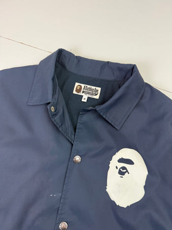 BAPE Ape Head Coach Jacket Navy (USED)