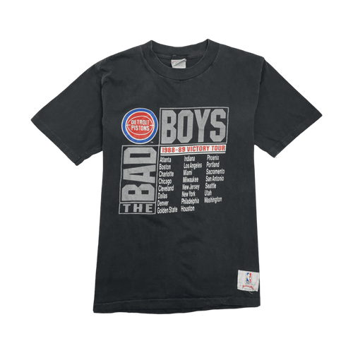 (M) Vintage 80s Detroit Pistons Bad Boys Tee Black | Vintage Clothing Store Canada