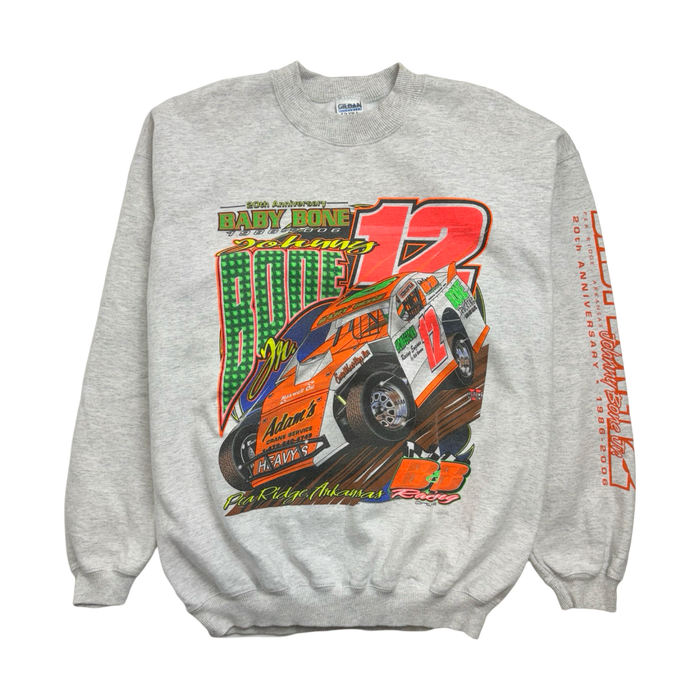 (L) Vintage 2000s Baby Bone Racing Sweatshirt Light Grey | Vitnage Clothing Store Canada