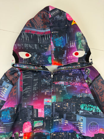 BAPE Neon Tokyo Full Zip Hoodie (USED)