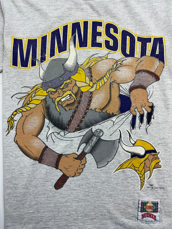 (S) Vintage Minnesota Vikings Tee Light Grey